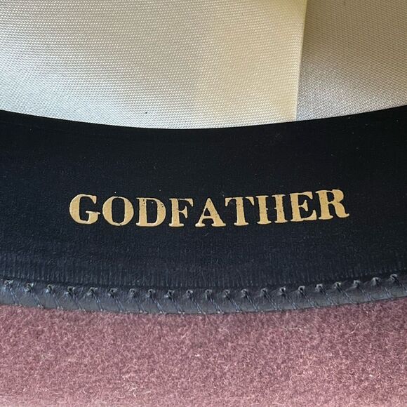 Godfather 100% Wool Homburg Gentleman Hat W/ Feathers Fedora Mobster Gangster S - Picture 14 of 16